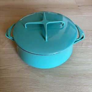 Vintage Dansk Kobenstyle Turquoise 4 Qt Dutch Oven Jens Quistgaard MCM 1960s IHQ